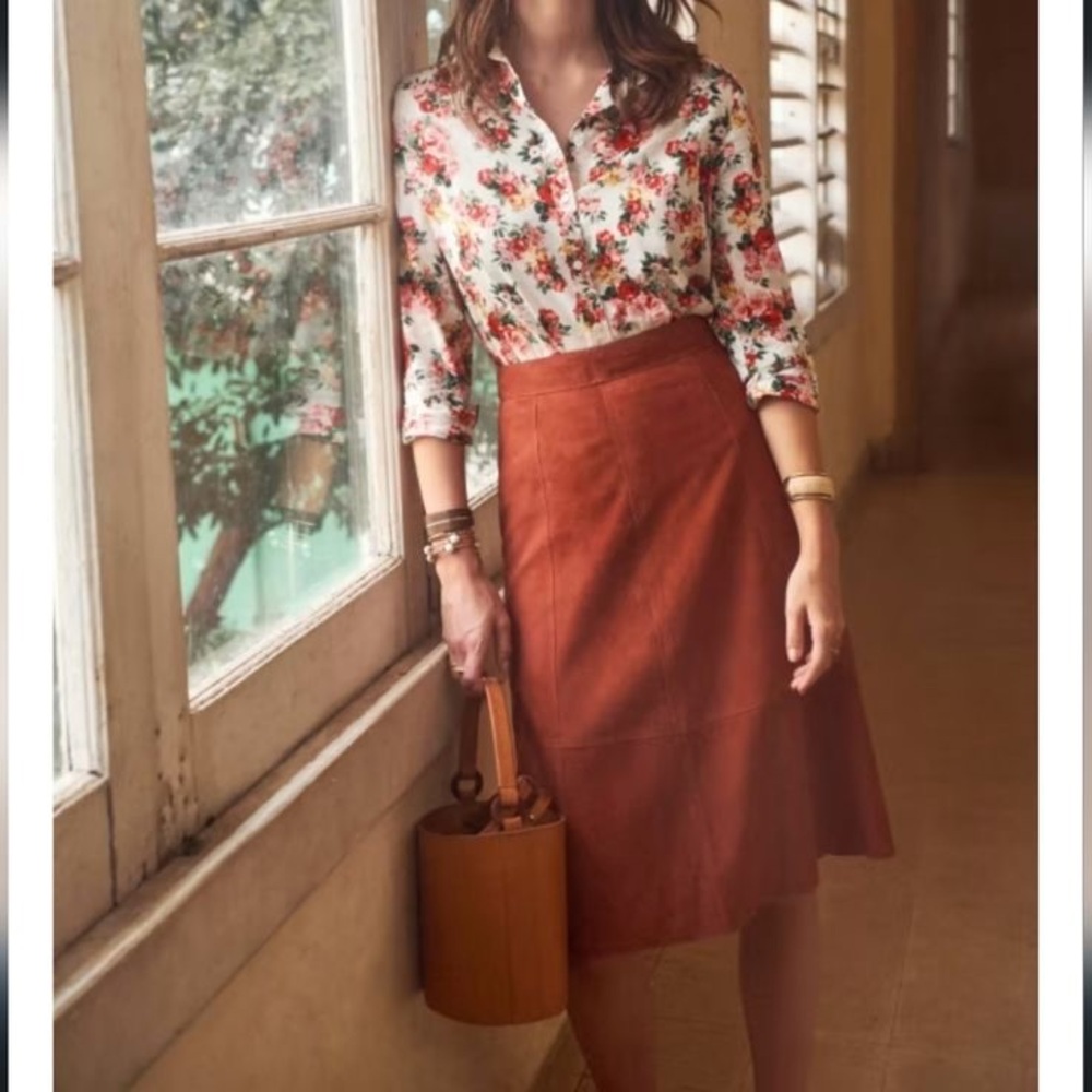 Sezane suede skirt jupe Hannah